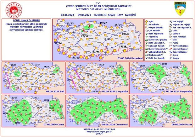 Harita paylaşıldı: Meteoroloji'den hava durumu raporu - Resim : 2