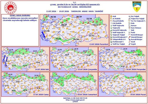 Meteoroloji'den yeni harita: Sağanak ve kavurucu sıcaklar aynı anda geliyor - Resim : 1