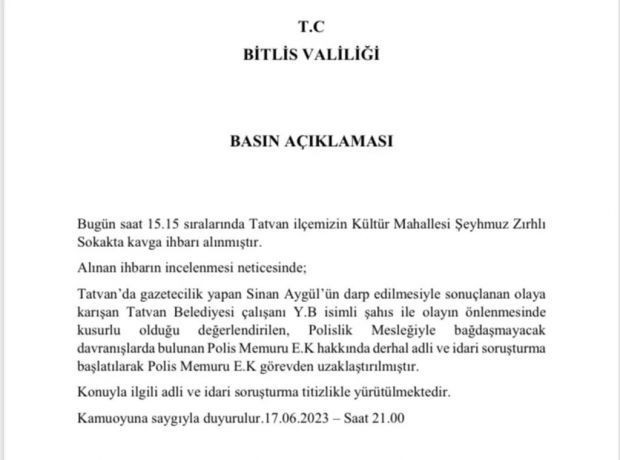 Gazeteci Sinan Aygül'e öldüresiye dayak! Tatvan Belediye Başkanı Geylani'den açıklama - Resim : 2