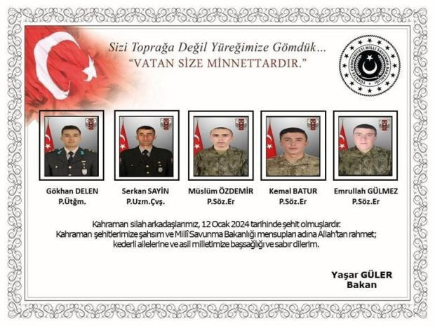 Ailelerine şehadet haberi verildi! MSB şehitlerin kimliğini açıkladı - Resim : 1