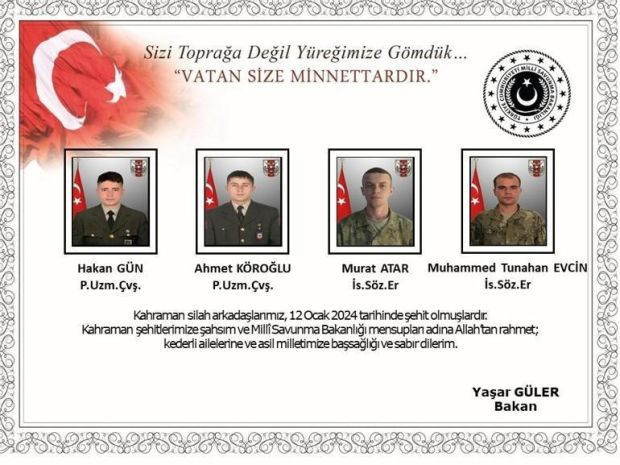 Ailelerine şehadet haberi verildi! MSB şehitlerin kimliğini açıkladı - Resim : 2