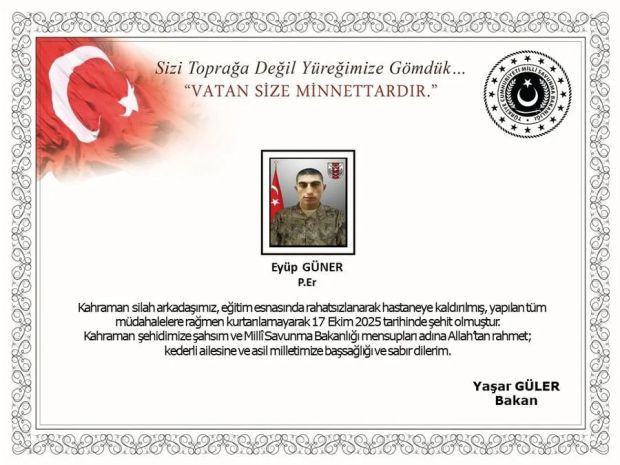 MSB acı haberi duyurdu! 1 askerimiz şehit oldu - Resim : 1