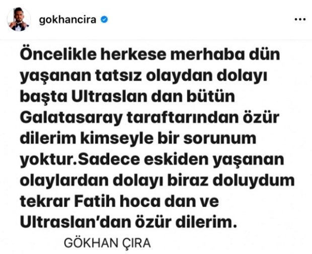 Gökhan Çıra Fatih Terim'den özür diledi - Resim : 1