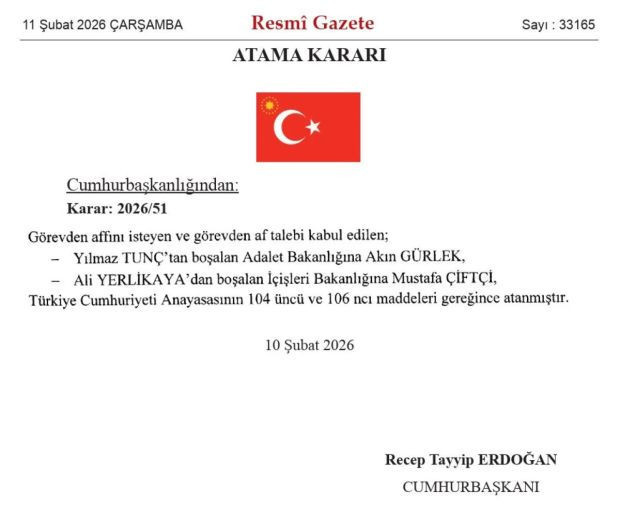 Kabinede g&ouml;rev değişimi! İ&ccedil;işleri ve Adalet bakanları değişti - Resim : 3