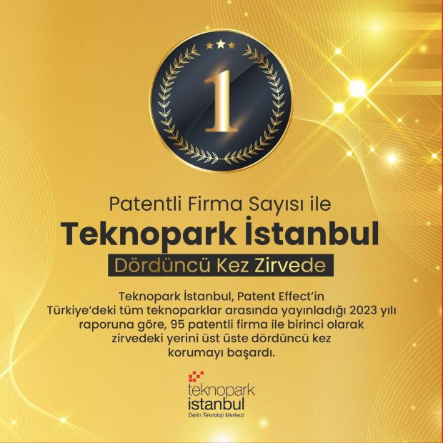 Teknopark İstanbul, patentli firma sayısıyla üst üste dördüncü kez Türkiye birincisi oldu - Resim : 1