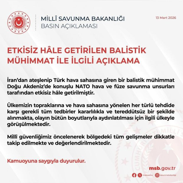MSB duyurdu: İran'dan ateşlenen üçüncü füze engellendi! O paylaşımlara soruşturma başlatıldı - Resim : 1