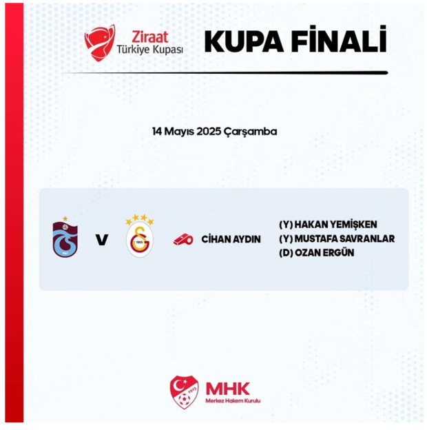 Trabzonspor ile Galatasaray kupa finalinin hakemi belli oldu! - Resim : 1