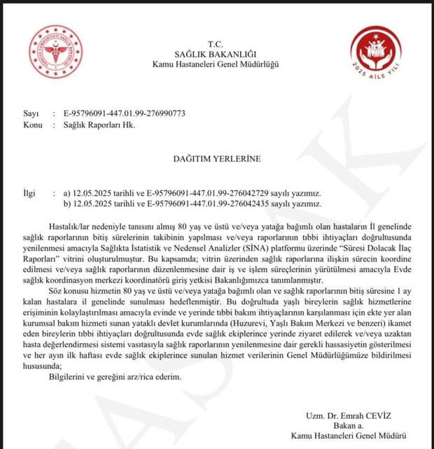 Yaşlı hastalara e-rapor müjdesi - Resim : 1