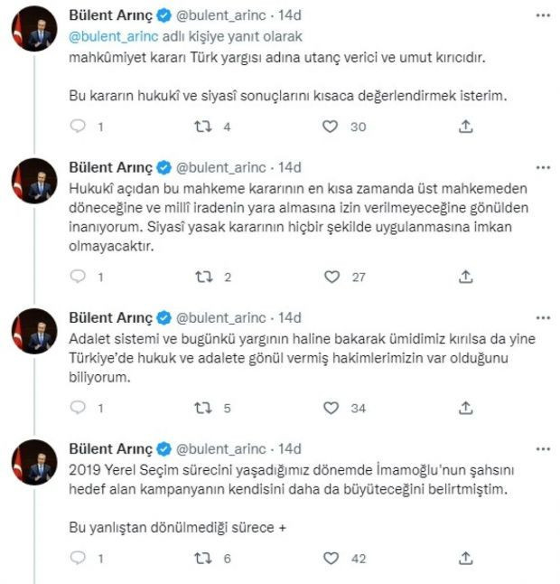 Bülent Arınç İmamoğlu kararını yorumladı - Resim : 2
