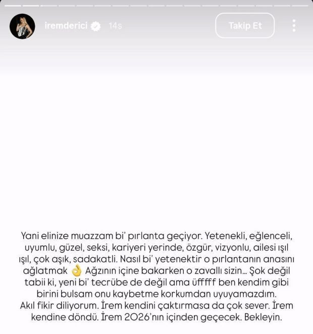 İrem Derici nişanlısını takipten &ccedil;ıktı! Yaptığı paylaşım olay oldu - Resim : 1