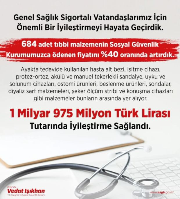 684 adet tıbbi malzeme için SGK ödemeleri yüzde 40 artırıldı - Resim : 2