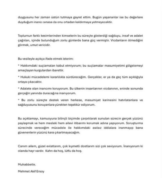 Mehmet Akif Ersoy'dan açıklama! İtibar suikasti ve gizli tanık kısmı bomba - Resim : 2