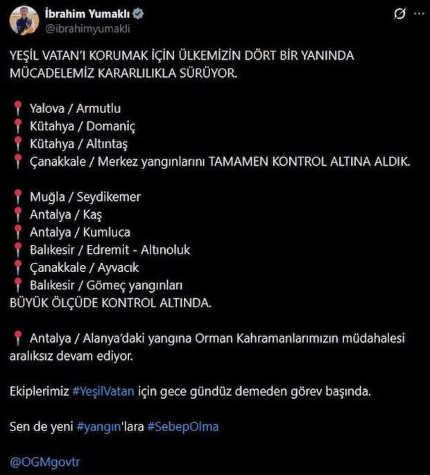 Yurtta orman yangınlarıyla mücadele sürüyor: 4'ü kontrol altında - Resim : 1