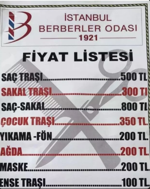 Berber tarifesi cep yakıyor! Fiyatlara rekor zam - Resim : 1