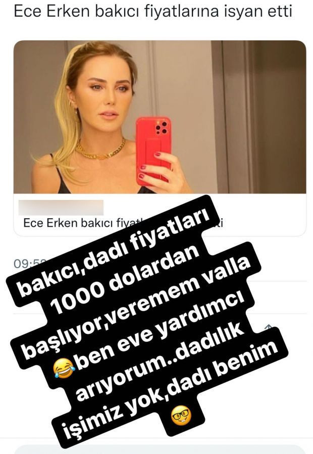 İstedikleri ücret dudak uçuklattı! Bakıcı fiyatları Ece Erken'i isyan ettirdi - Resim : 1