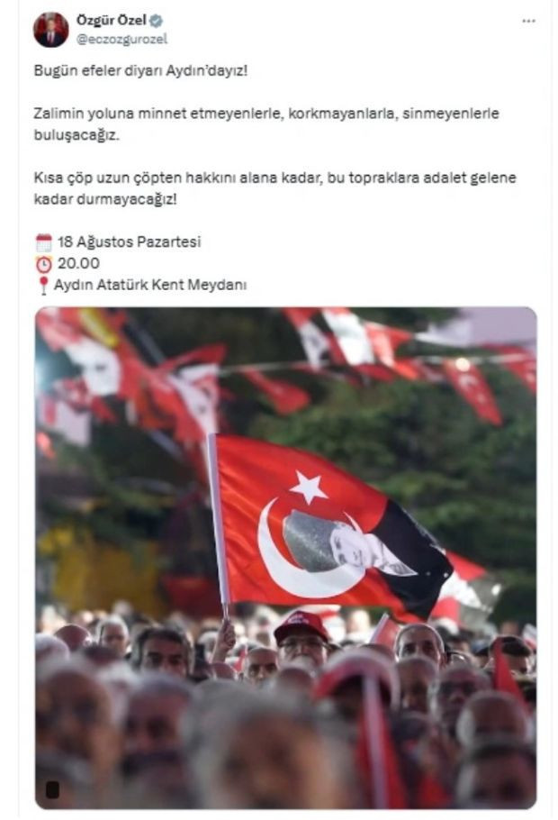 CHP lideri Özgür Özel’in miting çağrısında AK Parti'ye geçen Özlem Çerçioğlu’na gönderme - Resim : 1