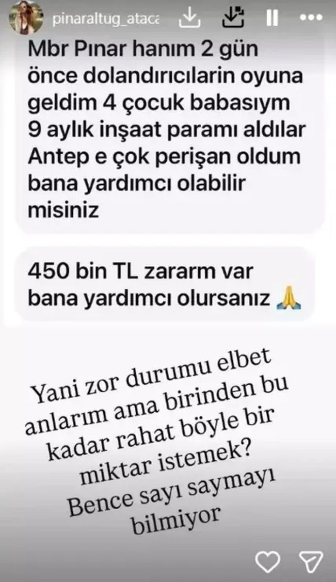 “450 bin TL isterim” mesajı Pınar Altuğ’u çileden çıkardı! - Resim: 4
