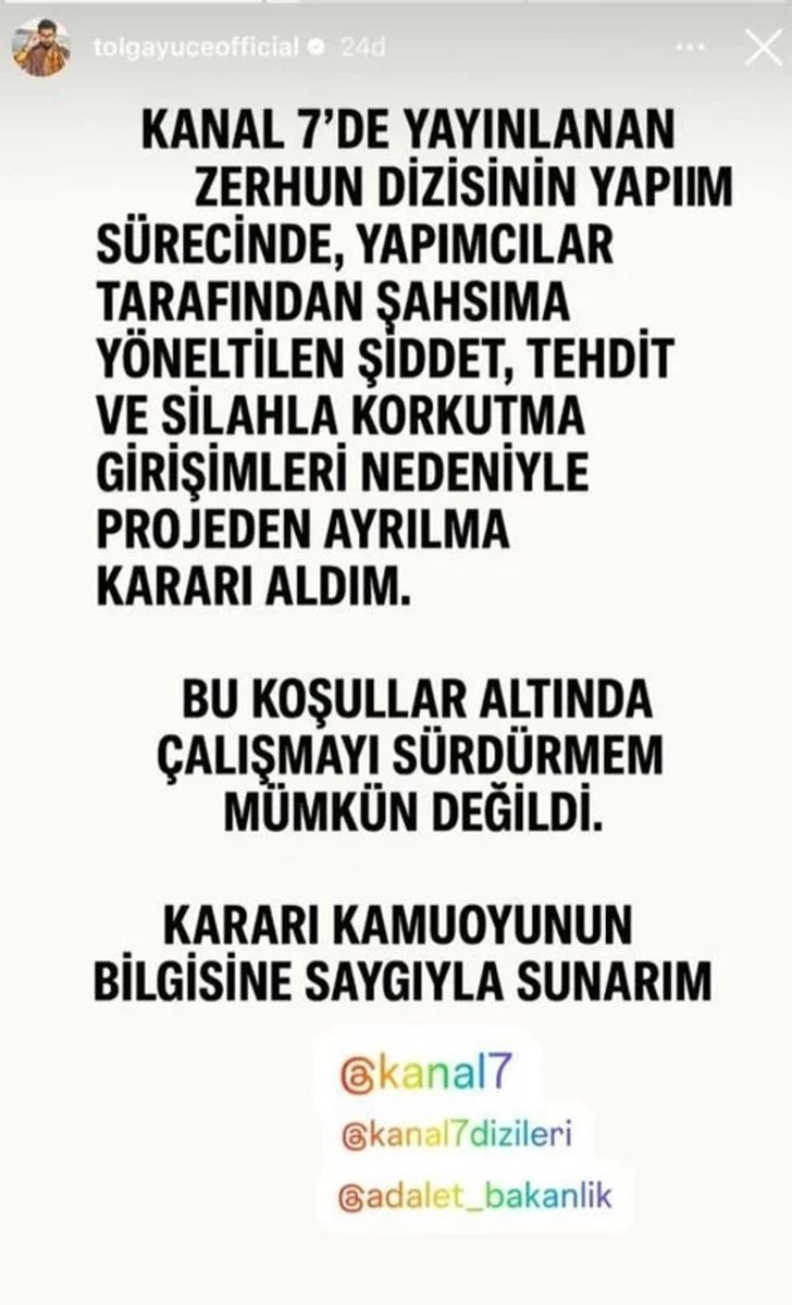 Ünlü oyuncu, "Silahla tehdit edildim" demişti! Yapım şirketinden o iddialara yanıt gecikmedi - Resim: 4