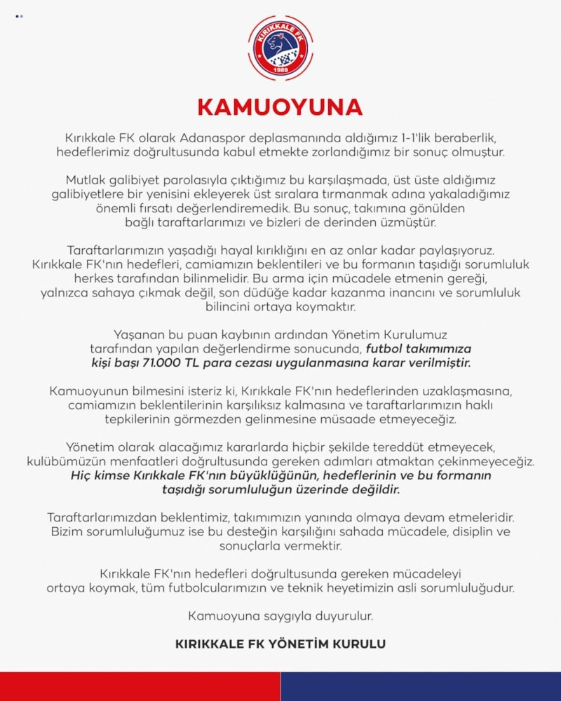 Türk futbolunda şaşırtan karar! Berabere kalan futbolculara 71 bin TL ceza - Fotoğraf: 4