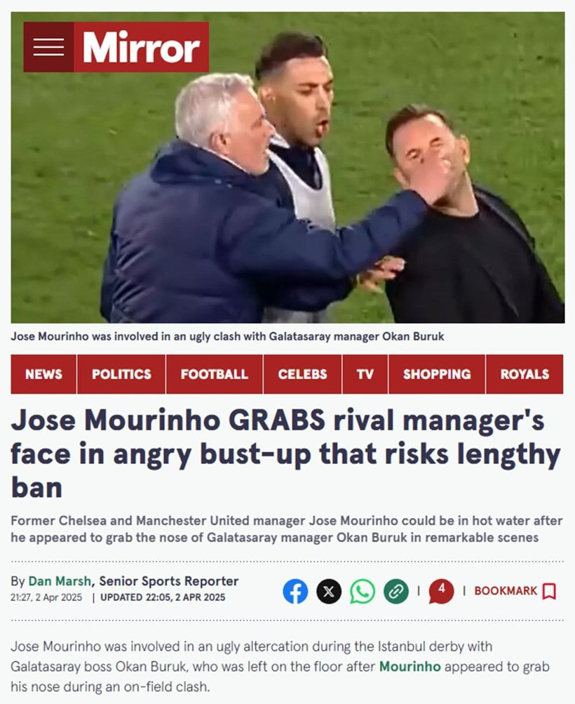 Mourinho'nun Okan Buruk'a hareketi dünya basınında: Marca'dan 2011'e flaş gönderme! - Fotoğraf: 7