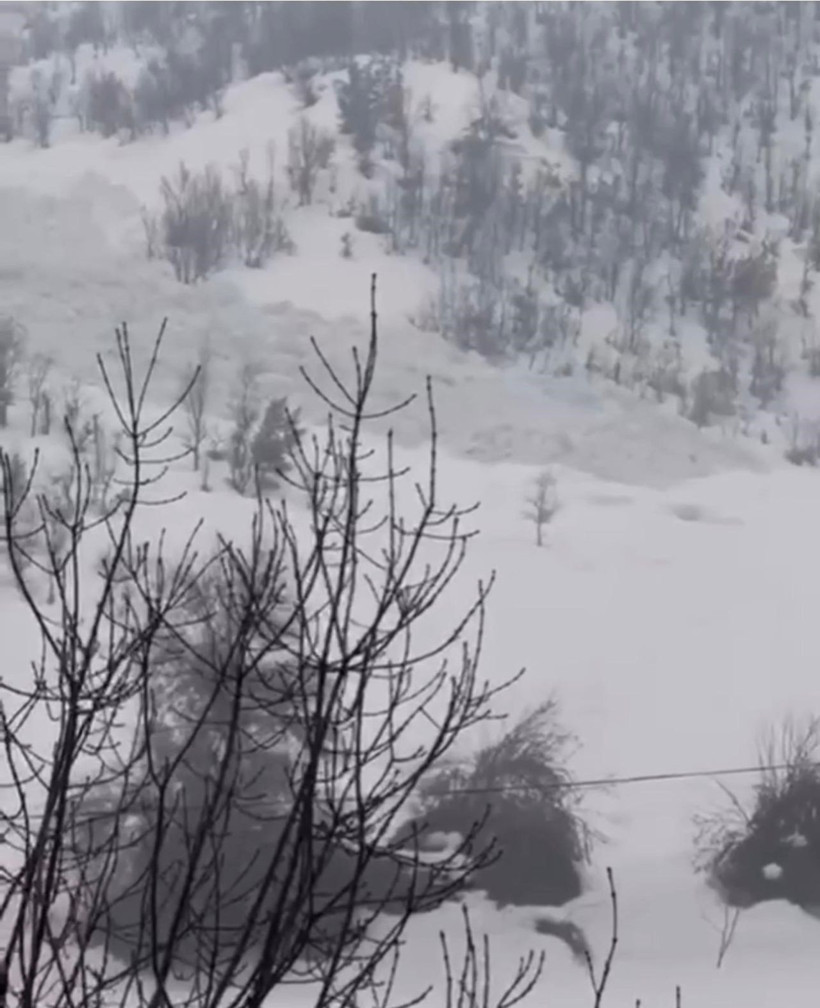 Şırnak’ta çığ düşme anı kamerada - Resim: 1