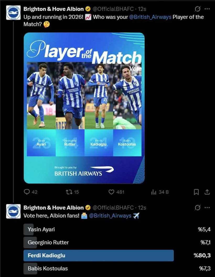 Y&uuml;zde 80 Ferdi Kadıoğlu! Peş peşe paylaşımlar geldi, bombardıman s&uuml;r&uuml;yor - Resim: 3