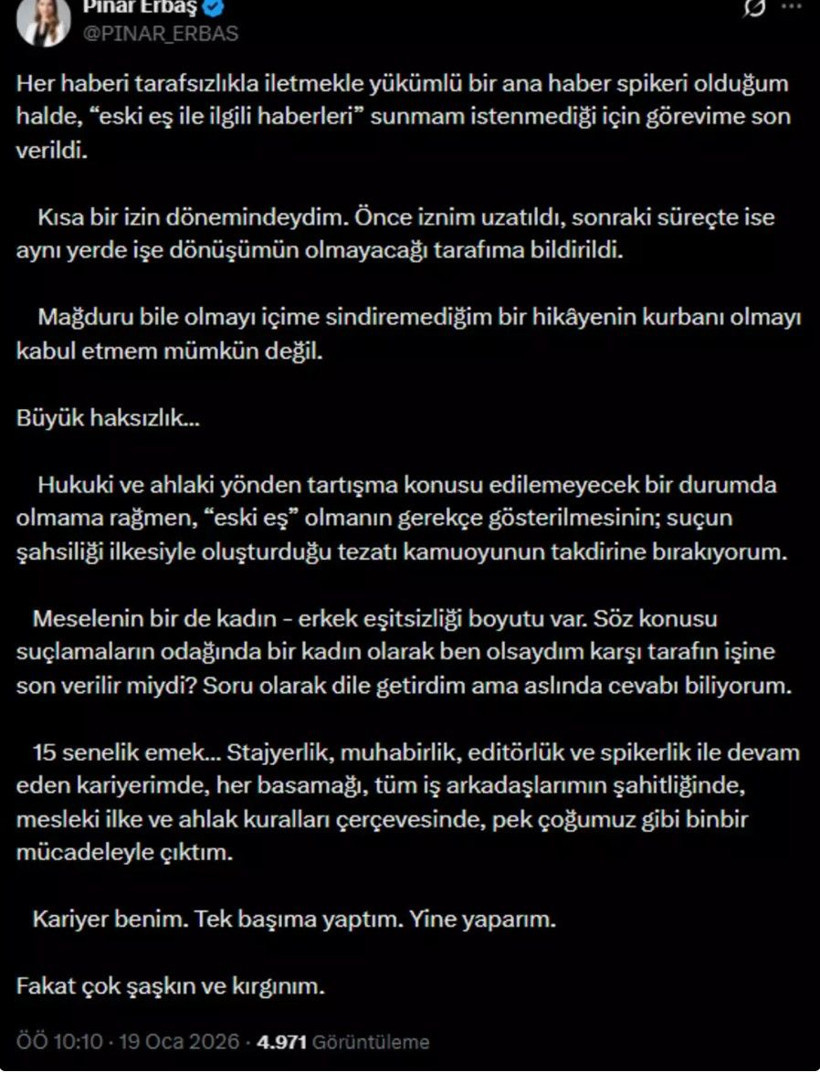 Pınar Erbaş'ın Show TV'deki işine son verildi! 'Mehmet Akif Ersoy' iddiası: "Çok şaşkın ve kırgınım" - Fotoğraf: 5