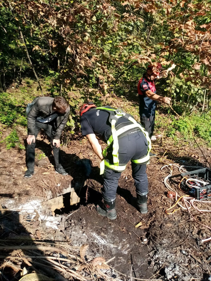 Su kuyusuna düşen kediyi itfaiye kurtardı - Resim: 4