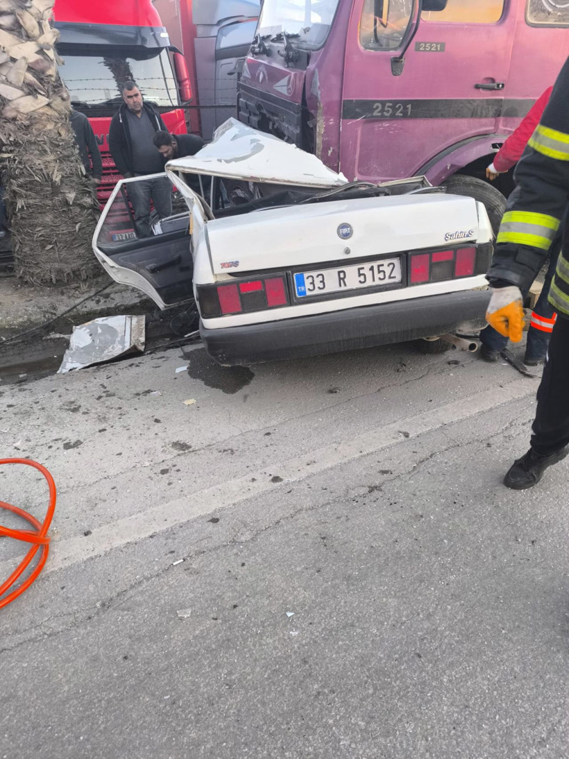 Kamyonla çarpışan otomobilin sürücüsü öldü - Resim: 1