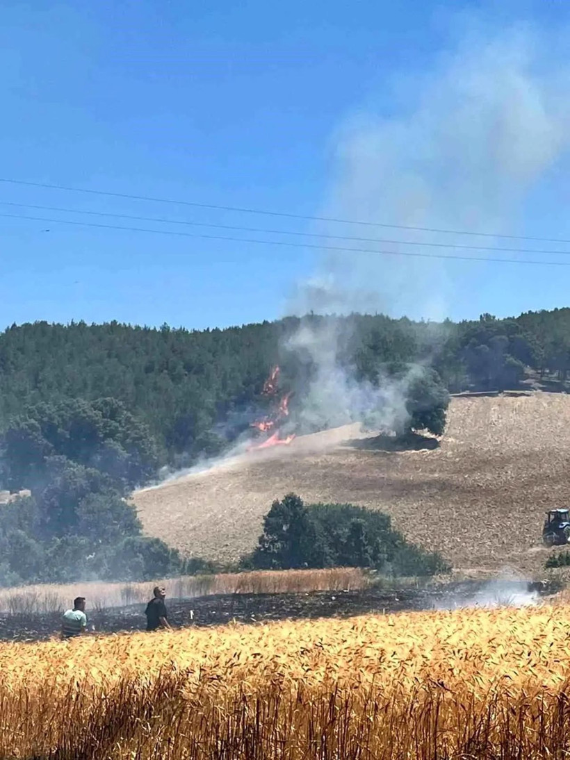 Kütahya'da tarım arazisinde çıkan yangın ormana sıçradı - Resim: 1