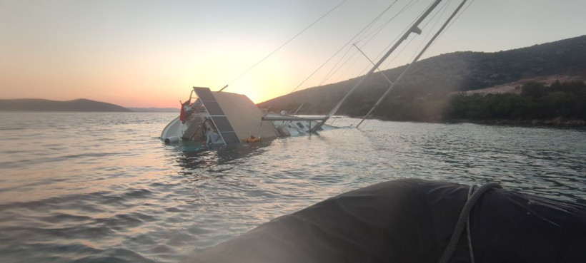 Muğla’da yelkenli tekne karaya oturdu: 5 kişi kurtarıldı - Resim: 1