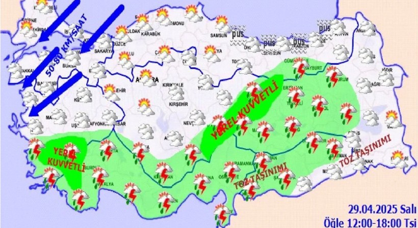 Meteoroloji bu illeri tek tek uyardı; Sağanak ve kuvvetli yağış görülecek - Resim: 2