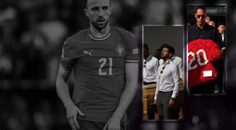 Liverpool'un yıldızı Diogo Jota son yolculuğuna uğurlandı! Tabutunu taşırken gözyaşlarına boğuldular - Resim: 2