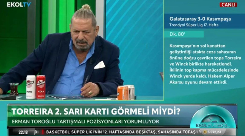 Erman Toroğlu canlı yayında yüklendi! ''At Torreira'yı! At abi! 2. sarı karttan at!'' - Resim: 2
