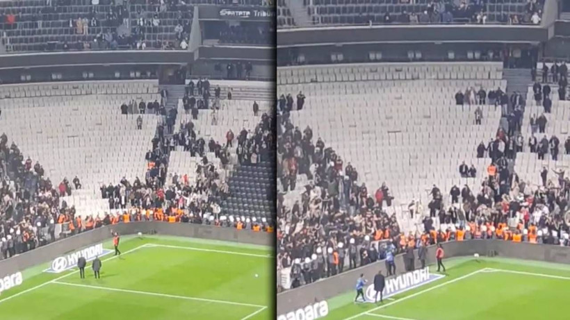 Beşiktaş maçının ardından sahada olay çıktı! Futbolcular yeniden zemine çıkmak zorunda kaldı - Fotoğraf: 2