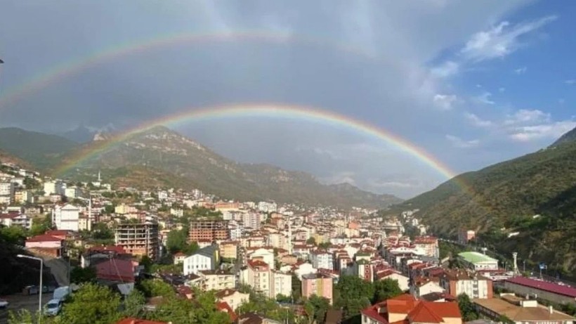 Gümüşhane'de görsel şölen: Çift gökkuşağı görüldü - Resim: 3