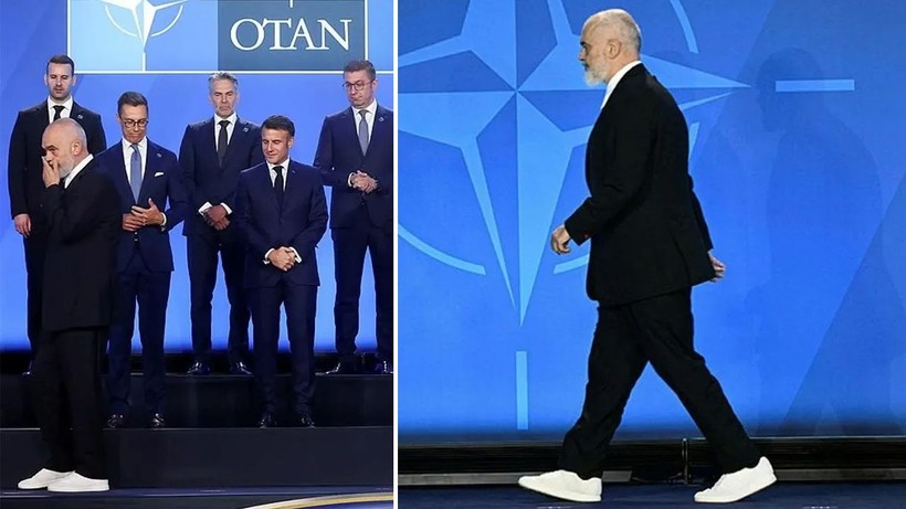 NATO Liderler Zirvesi'ne Edi Rama'nın ayakkabıları damga vurdu! - Resim: 2