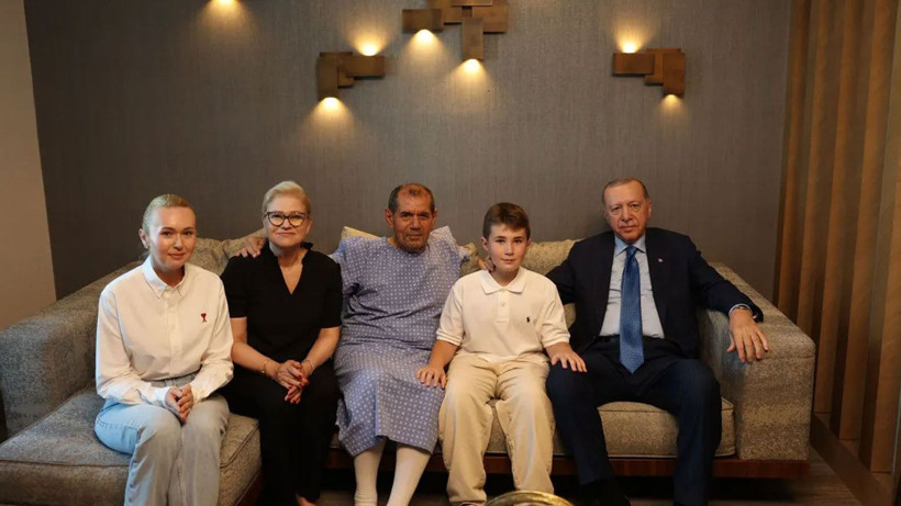 Erdoğan'dan Dursun Özbek'e geçmiş olsun ziyareti - Resim: 2