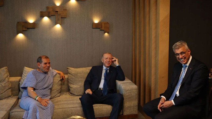 Erdoğan'dan Dursun Özbek'e geçmiş olsun ziyareti - Resim: 4