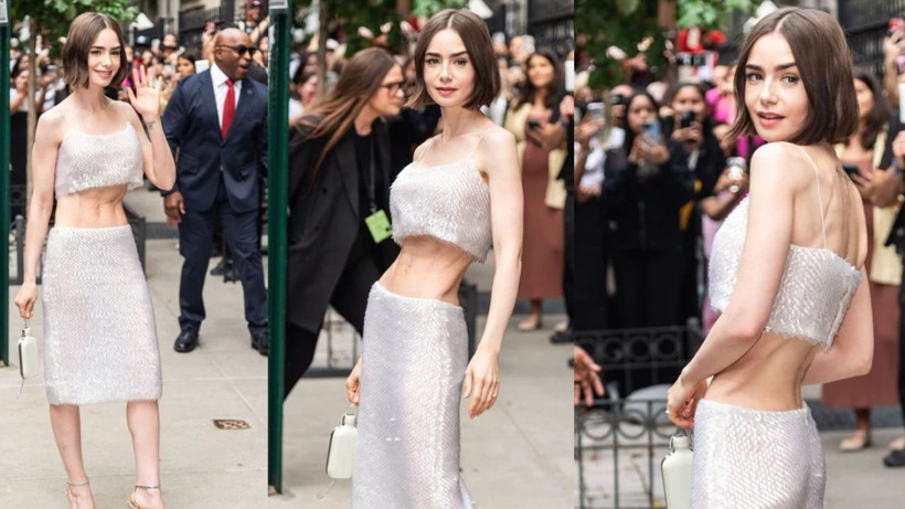 Lily Collins’in moda haftası görünümü tartışma yarattı: “Aşırı zayıf hali endişe verici” - Resim: 1