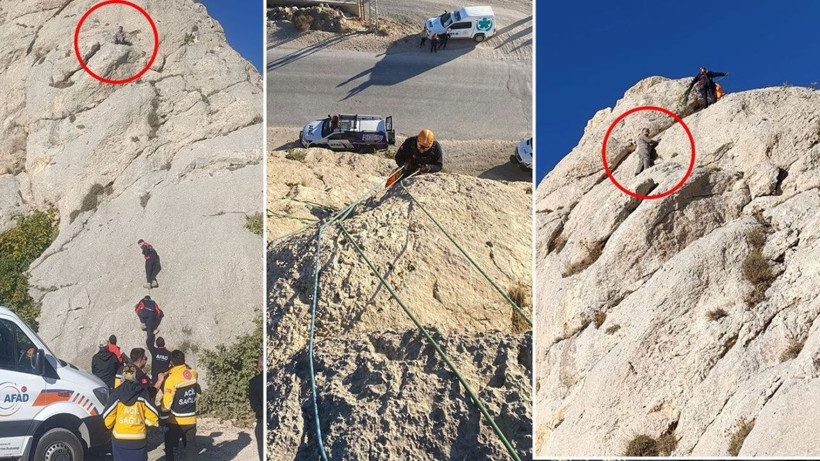 Van Tuşba’da kayalıklarda mahsur kalan vatandaş 3.5 saatlik çalışmayla kurtarıldı - Resim: 3