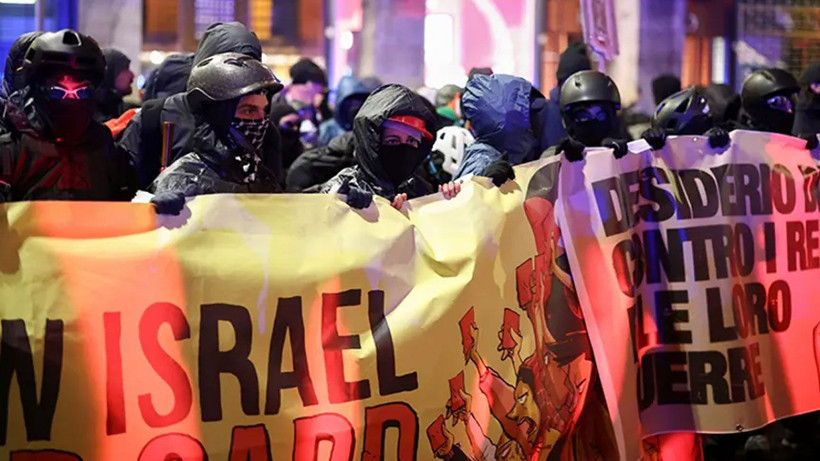 EuroLeague'de maç öncesi sokaklar karıştı, ortalık savaş alanına döndü - Resim: 4