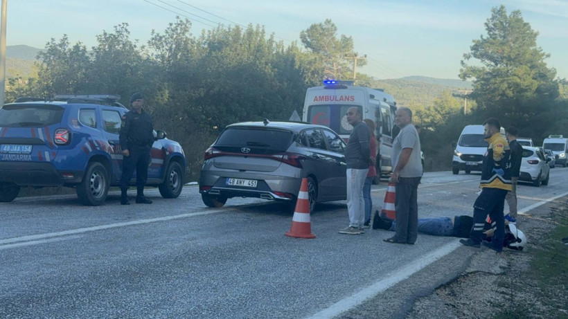 Motosikletin ikiye ayrıldığı kazada 2 yaralı - Resim: 2