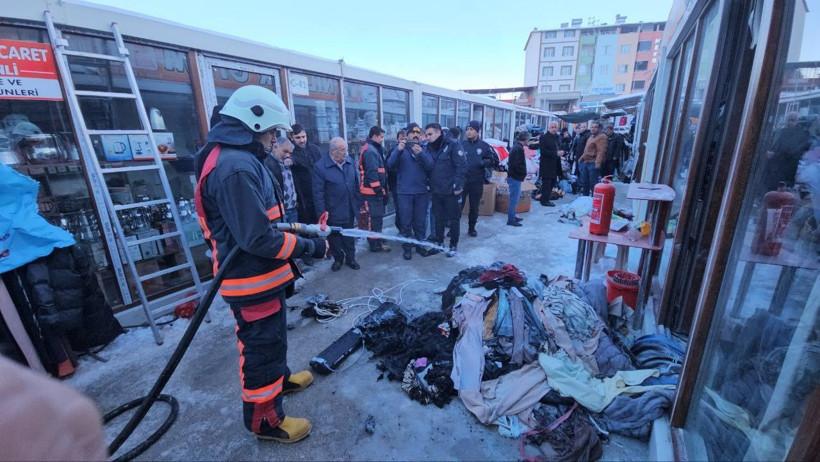 Malatya’da konteyner çarşıda korkutan yangın - Resim: 1