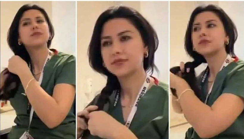 'Saç örme' videosu nedeniyle görevden uzaklaştırılmıştı! Eski hemşire bakın nerede ortaya çıktı - Resim: 2