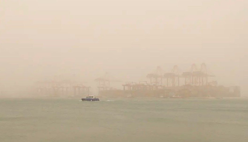 Libya'dan Türkiye'ye giriş yaptı! Çöl tozları Akdeniz'i yuttu - Fotoğraf: 4