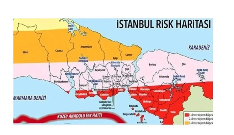 İşte İstanbul deprem riski haritası; Hangi ilçelerde deprem riski var? - Resim: 1