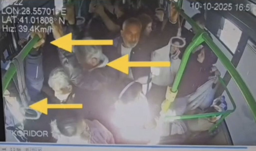 Büyükçekmece'de otobüste yankesicilik kamerada - Resim: 4