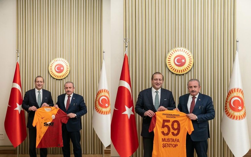 Galatasaray Başkanı Burak Elmas TBMM Başkanı Şentop’u ziyaret etti - Resim: 1