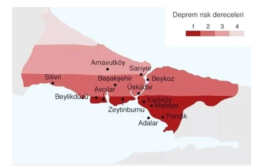 İşte İstanbul deprem riski haritası; Hangi ilçelerde deprem riski var? - Resim: 2